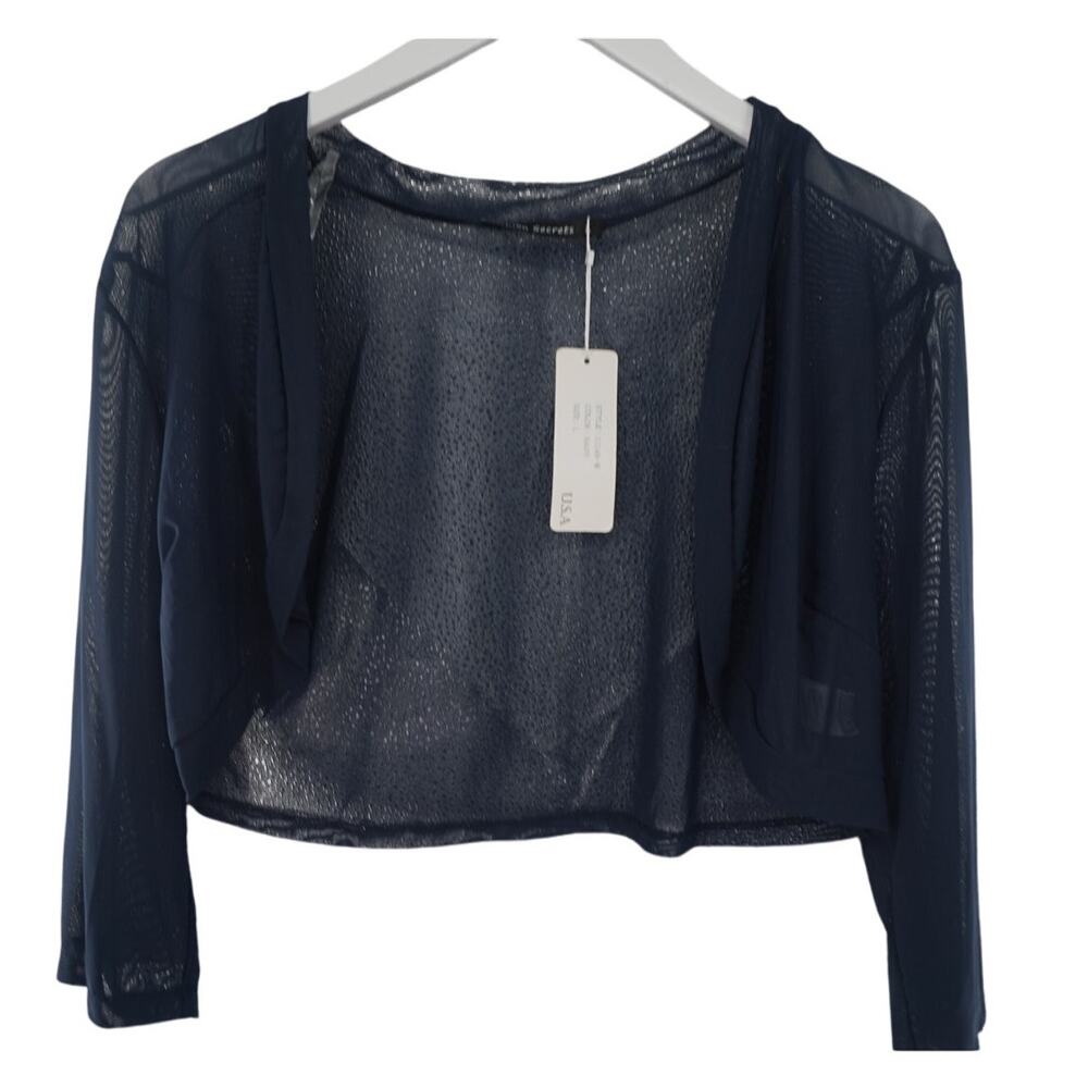 Fashion Secrets Sheer Crop Cardi NEW!